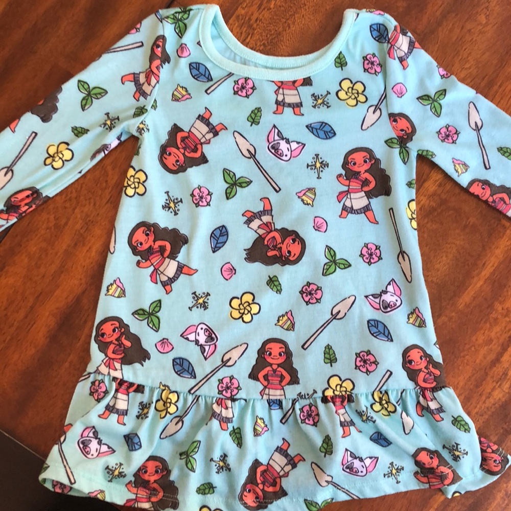 Moana pj gown long sleeved